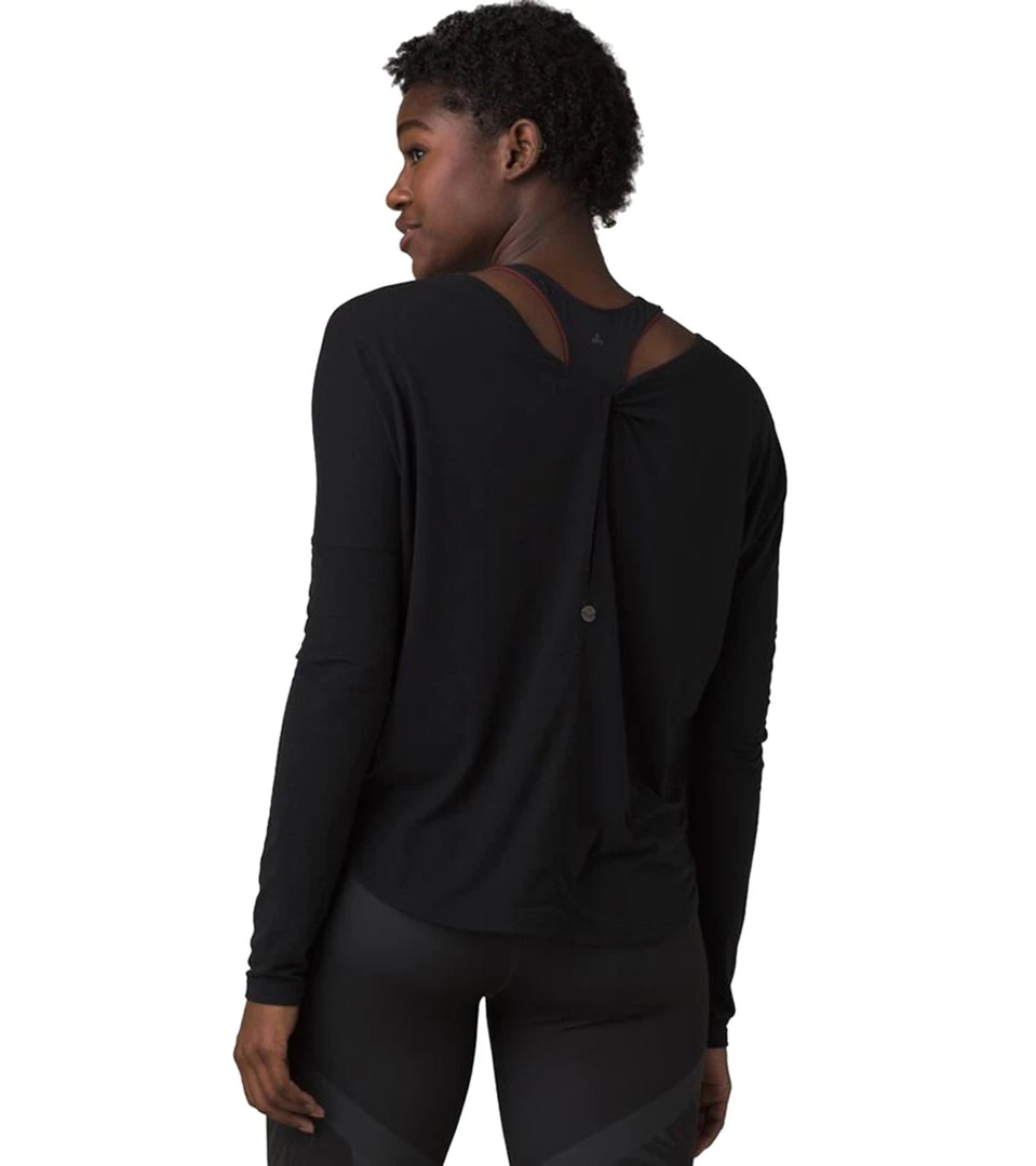 PrAna Rogue Long Sleeve Yoga Top Black CLOTHING 4 PrAna Rogue Long Sleeve Yoga Top Black CLOTHING