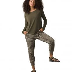 PrAna Rogue Long Sleeve Yoga Top Cargo Green