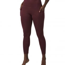 NEW ARRIVALS PrAna Becksa 7/8 Yoga Leggings Maroon Heather