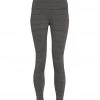 PrAna Transform High Waisted 7/8 Yoga Leggings Charcoal Stripe