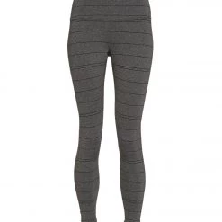PrAna Transform High Waisted 7/8 Yoga Leggings Charcoal Stripe