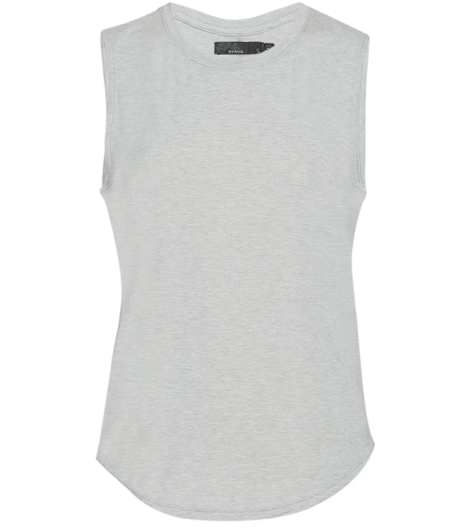 PrAna Rogue Sleeveless Yoga Tank Grey Heather 3 PrAna Rogue Sleeveless Yoga Tank Grey Heather