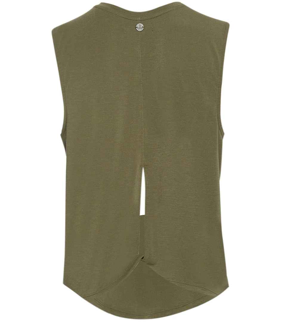 PrAna Rogue Sleeveless Yoga Tank Cargo Green 4 PrAna Rogue Sleeveless Yoga Tank Cargo Green