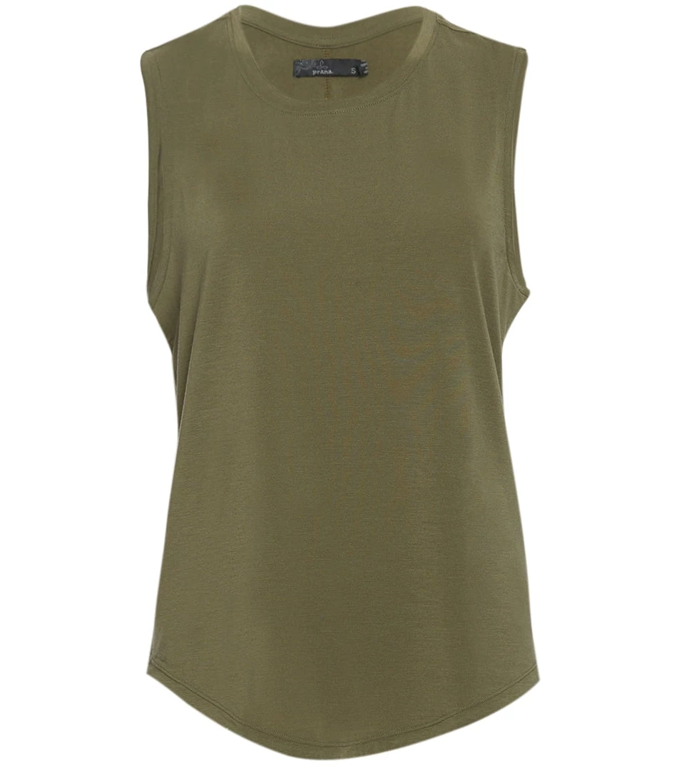 PrAna Rogue Sleeveless Yoga Tank Cargo Green 6 PrAna Rogue Sleeveless Yoga Tank Cargo Green