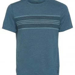 PrAna Men's Prospect Heights Graphic Short Sleeve Shirt Deep Stellar Stripe CLOTHING