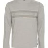 PrAna Men's Prospect Heights Graphic Long Sleeve Shirt Grey Stripe