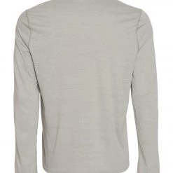 PrAna Men's Prospect Heights Graphic Long Sleeve Shirt Grey Stripe
