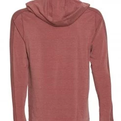 PrAna Men's Watchtower Long Sleeve Hoodie Maroon CLOTHING