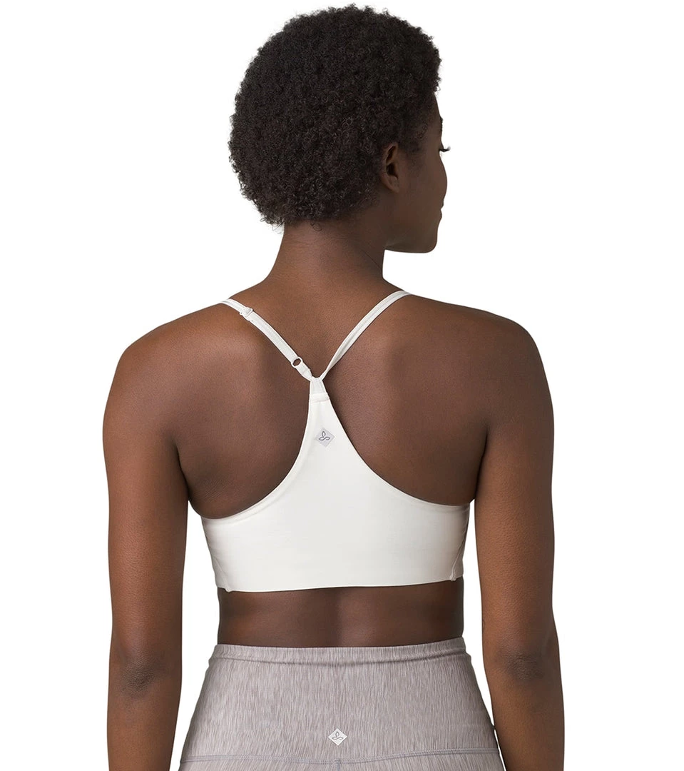 PrAna Epivine Yoga Sports Bra Soft White Heather CLOTHING 4 PrAna Epivine Yoga Sports Bra Soft White Heather CLOTHING