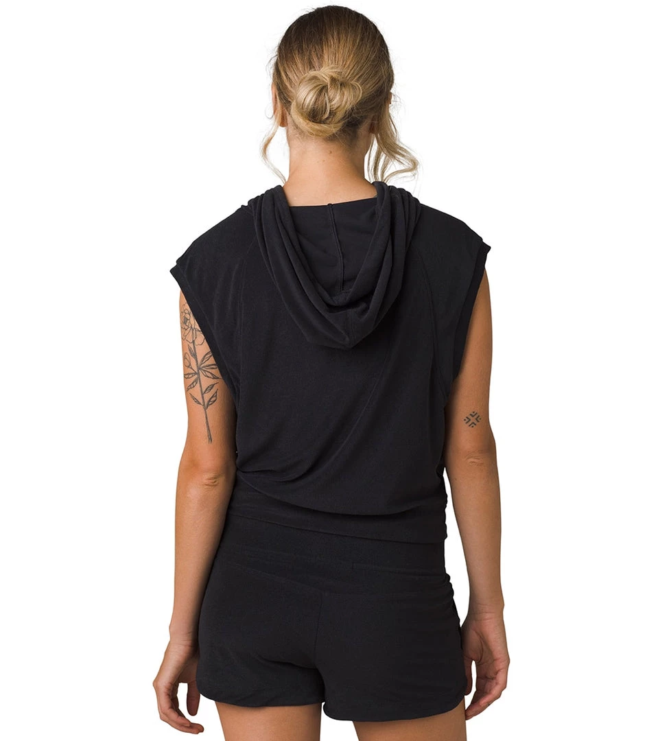 PrAna Anilio Short Sleeve Hoodie Black 4 PrAna Anilio Short Sleeve Hoodie Black