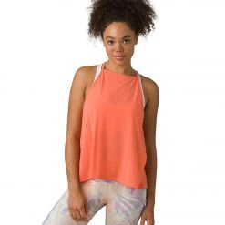 CLOTHING PrAna Epiquator Yoga Tank Hyper Coral