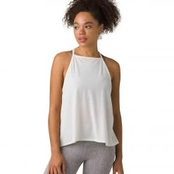 PrAna Epiquator Yoga Tank Soft White CLOTHING