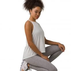 PrAna Epiquator Yoga Tank Soft White CLOTHING 10 PrAna Epiquator Yoga Tank Soft White CLOTHING