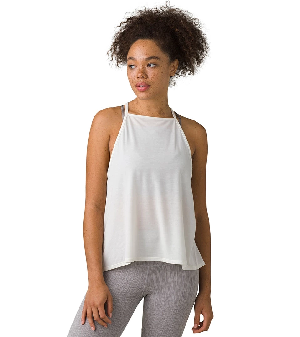 PrAna Epiquator Yoga Tank Soft White CLOTHING 8 PrAna Epiquator Yoga Tank Soft White CLOTHING