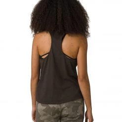 PrAna Organic Graphic Tank Washed Black Moonrise CLOTHING