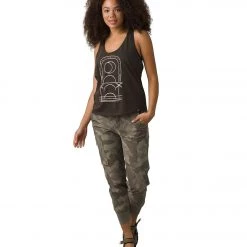 PrAna Organic Graphic Tank Washed Black Moonrise CLOTHING