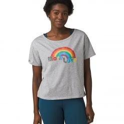 CLOTHING PrAna Organic Graphic Tee Heather Grey More Love