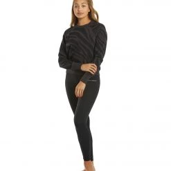 Spiritual Gangster Bridget Raglan Pullover Tonal Zebra Black 12 Spiritual Gangster Bridget Raglan Pullover Tonal Zebra Black