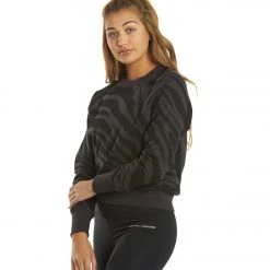 Spiritual Gangster Bridget Raglan Pullover Tonal Zebra Black 13 Spiritual Gangster Bridget Raglan Pullover Tonal Zebra Black