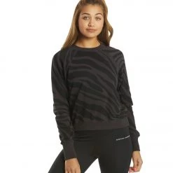 Spiritual Gangster Bridget Raglan Pullover Tonal Zebra Black 15 Spiritual Gangster Bridget Raglan Pullover Tonal Zebra Black