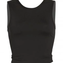 Spiritual Gangster Twisted Open Back Tank Black CLOTHING