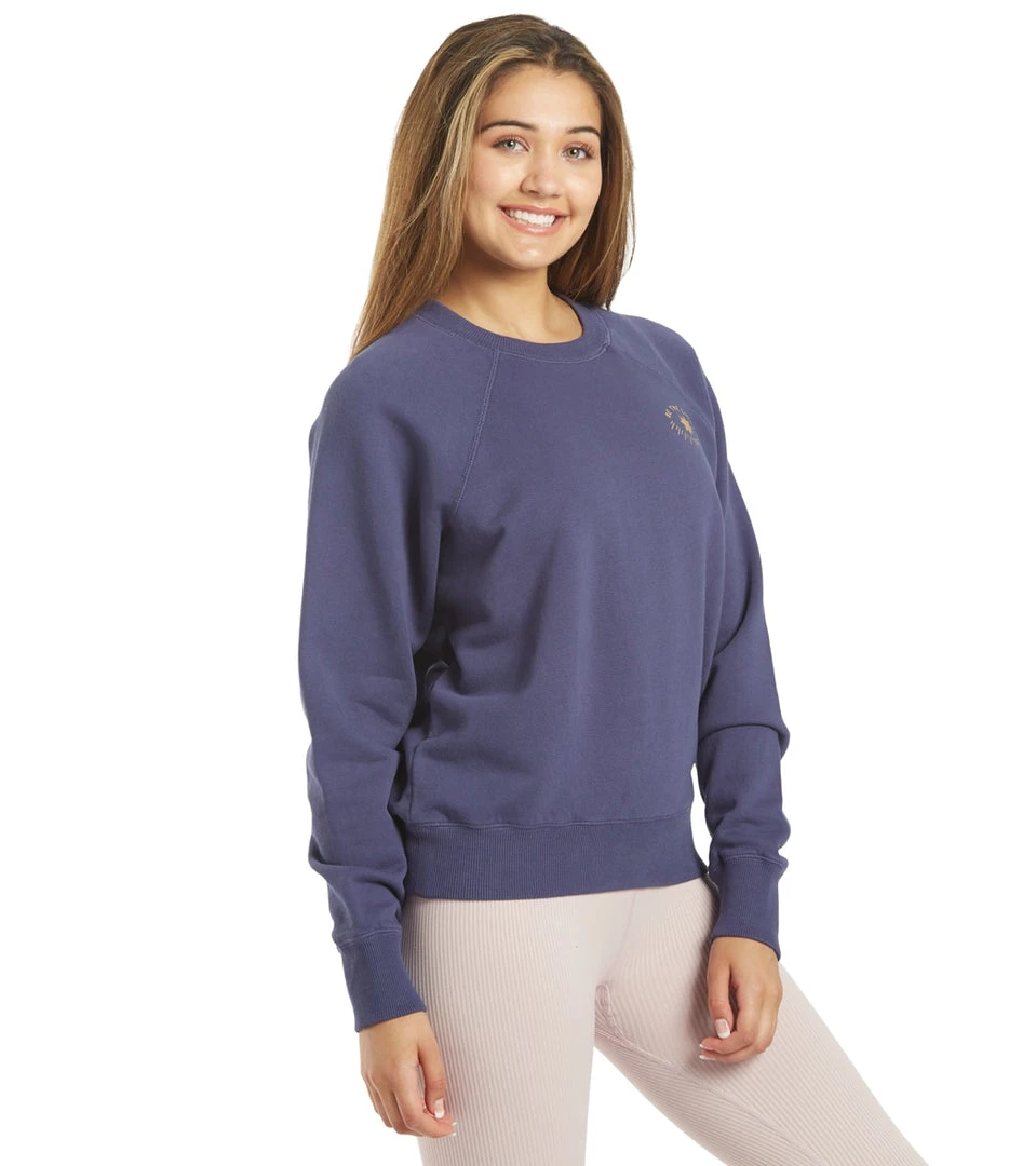 Spiritual Gangster Shine Classic Crew Sweatshirt Classic Navy 4 Spiritual Gangster Shine Classic Crew Sweatshirt Classic Navy