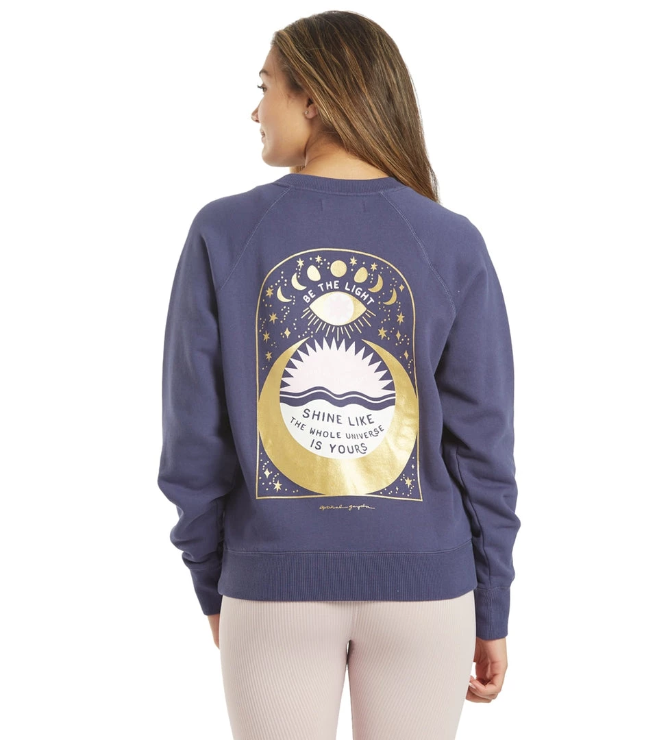 Spiritual Gangster Shine Classic Crew Sweatshirt Classic Navy 5 Spiritual Gangster Shine Classic Crew Sweatshirt Classic Navy