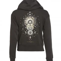 Spiritual Gangster Lunar Talullah Zip Hoodie Vintage Black