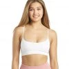 Spiritual Gangster Wide Rib Scoop Bra White CLOTHING