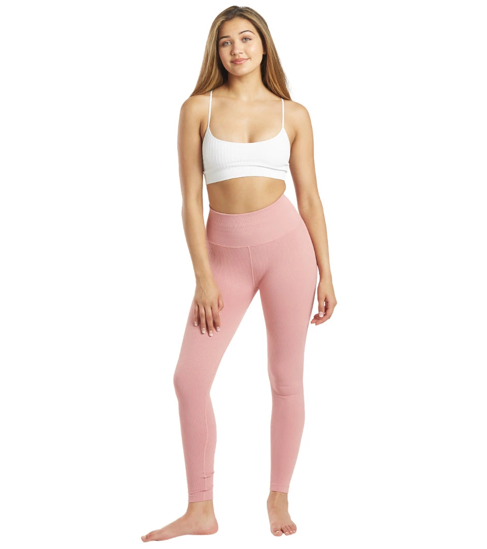 Spiritual Gangster Wide Rib Scoop Bra White CLOTHING 6 Spiritual Gangster Wide Rib Scoop Bra White CLOTHING