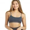 CLOTHING Spiritual Gangster Wide Rib Scoop Bra Lurex Slate