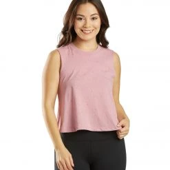 Spiritual Gangster Crop Yoga Tank Lychee Shimmer