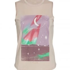 Spiritual Gangster Moon Muscle Tank Rose Quartz CLOTHING