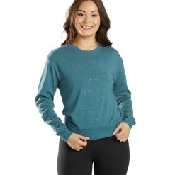 Spiritual Gangster Crew Neck Savasana Pullover Soft Jade Shimmer