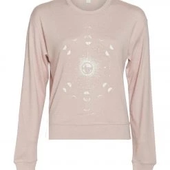 Spiritual Gangster Moon Crew Neck Savasana Pullover Rose Quartz CLOTHING 9 Spiritual Gangster Moon Crew Neck Savasana Pullover Rose Quartz CLOTHING
