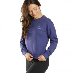Spiritual Gangster Forever Wild Crew Neck Savasana Pullover Classic Navy