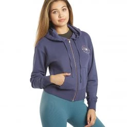 Spiritual Gangster Cosmos Talullah Zip Hoodie Classic Navy