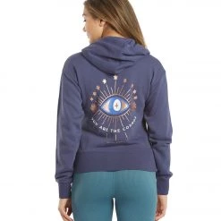 Spiritual Gangster Cosmos Talullah Zip Hoodie Classic Navy