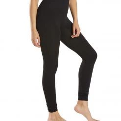 Free People Good Karma Yoga Leggings Solid Black CLOTHING