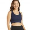 Free People Light Synergy Yoga Crop Top Deepest Navy