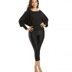 Free People Sky High Long Sleeve Top Black CLOTHING