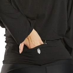 Free People Sky High Long Sleeve Top Black CLOTHING