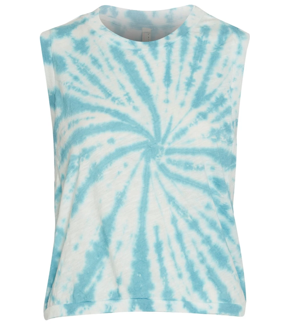 CLOTHING Free People Tie Dye Love Yoga Tank White Bluestone Combo 3 CLOTHING Free People Tie Dye Love Yoga Tank White Bluestone Combo