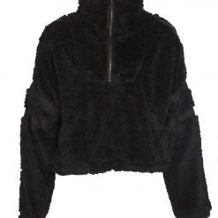 CLOTHING Free People Nantucket Fleece Pullover Black 9 CLOTHING Free People Nantucket Fleece Pullover Black