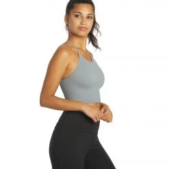 NEW ARRIVALS Free People Cropped Run Yoga Tank Stormy Sea