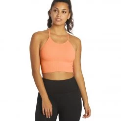 Free People Cropped Run Yoga Tank Peach Horizon