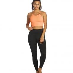 Free People Cropped Run Yoga Tank Peach Horizon