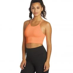 Free People Cropped Run Yoga Tank Peach Horizon