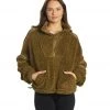 Free People Nantucket Fleece Pullover Army CLOTHING