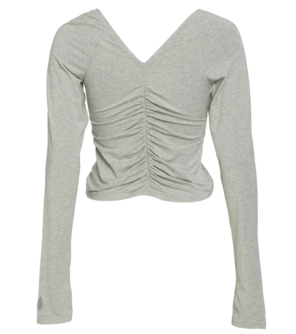 CLOTHING Free People Courtside Long Sleeve Top Grey 4 CLOTHING Free People Courtside Long Sleeve Top Grey